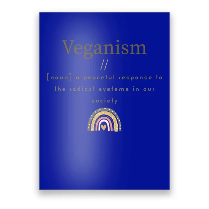 Veganism Definition For Passionte Vegans Veganism Activism Gift Poster