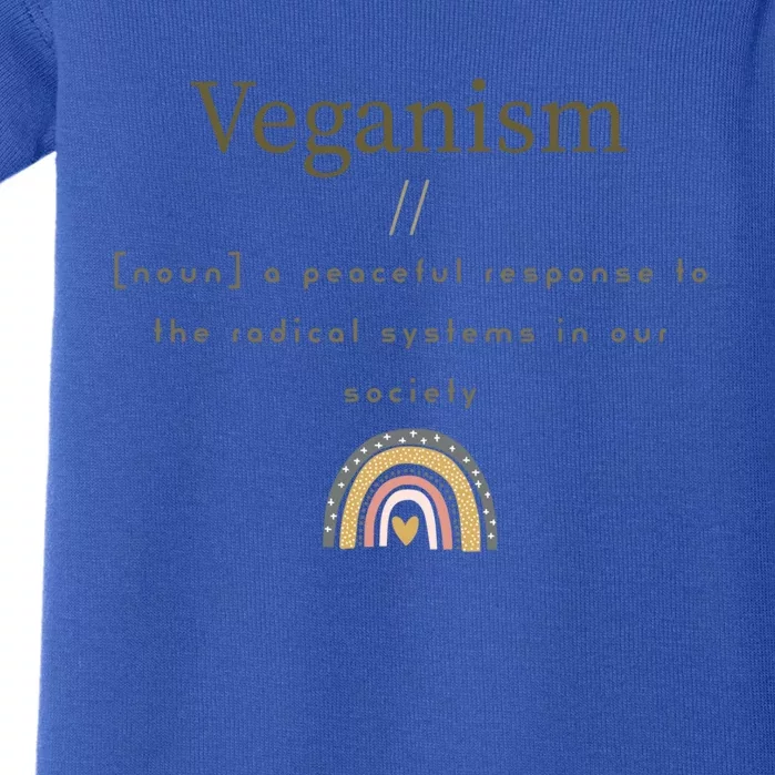 Veganism Definition For Passionte Vegans Veganism Activism Gift Baby Bodysuit