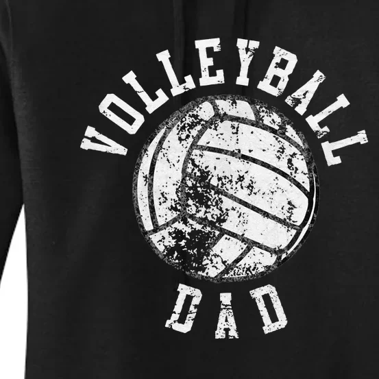 Volleyball Dad Father Beach Volleyball Player Father's Day Women's Pullover Hoodie