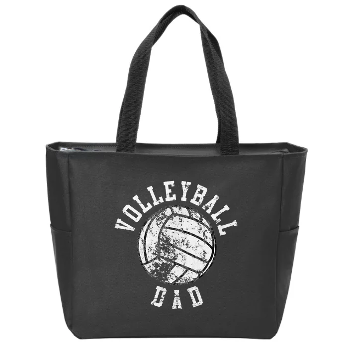 Volleyball Dad Father Beach Volleyball Player Father's Day Zip Tote Bag