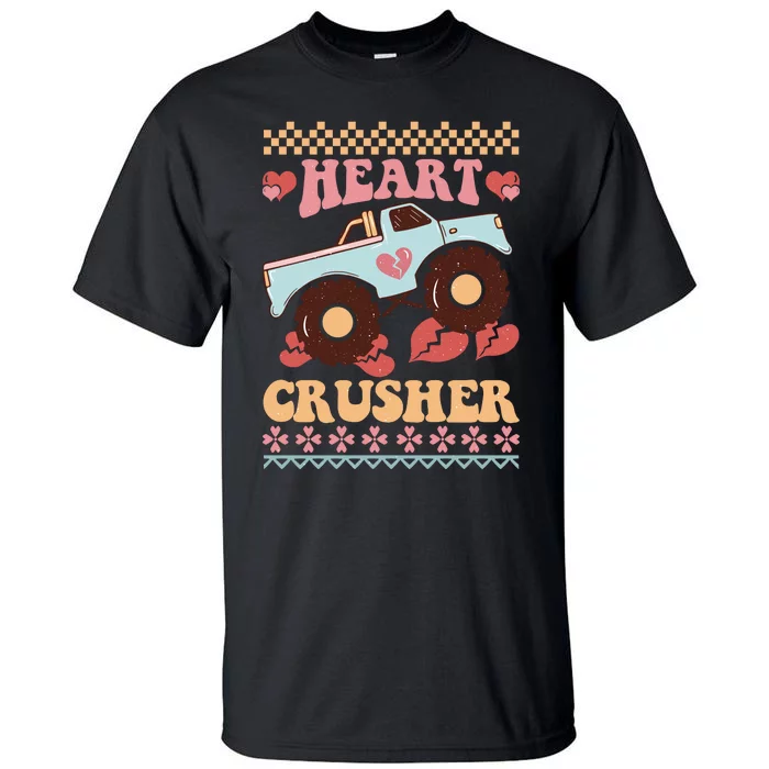 Valentine's Day Funny Heart Crusher Ugly Sweater Tall T-Shirt