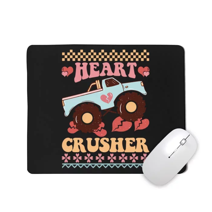 Valentine's Day Funny Heart Crusher Ugly Sweater Mousepad