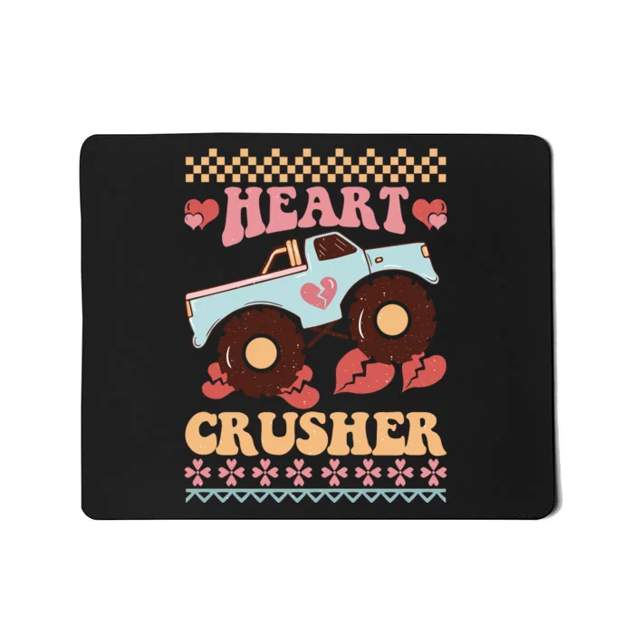 Valentine's Day Funny Heart Crusher Ugly Sweater Mousepad