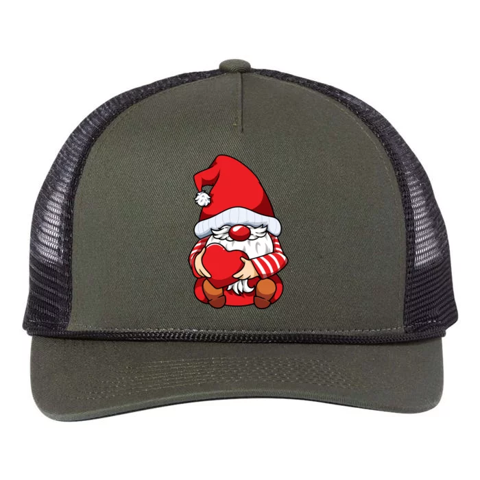 Valentines Day Gnome Love Funny Gift Retro Rope Trucker Hat Cap