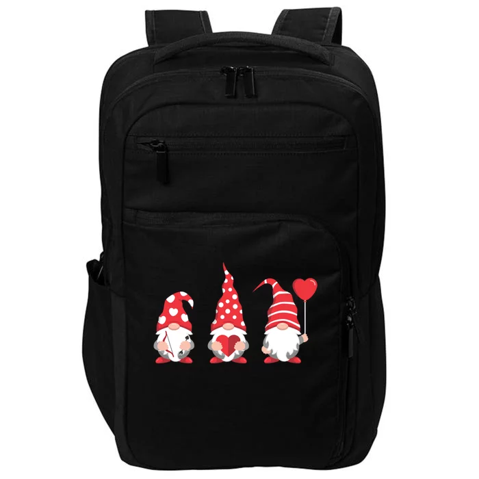 Valentines Day Gnomes Love Red Heart Funny Gift Impact Tech Backpack