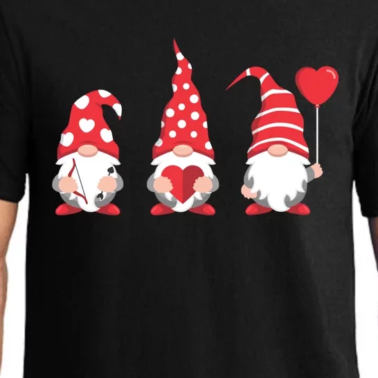 Valentines Day Gnomes Love Red Heart Funny Gift Pajama Set