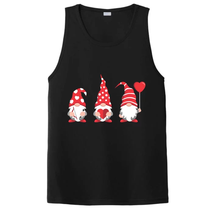 Valentines Day Gnomes Love Red Heart Funny Gift Performance Tank