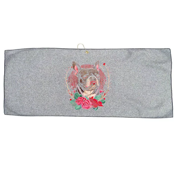 Valentine's Day Gift French Bulldog Dog Valentine Funny Gift Large Microfiber Waffle Golf Towel