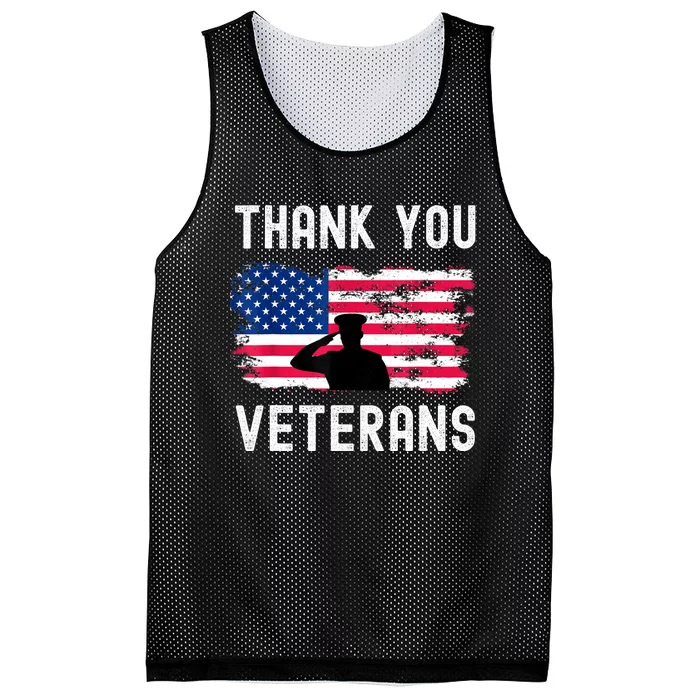 Veterans Day Gifts Thank You Veterans Mesh Reversible Basketball Jersey Tank