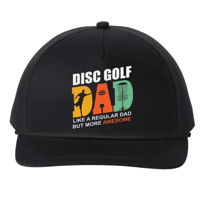 Vintage Disc Golf Dad Funny Saying Disc Golfing Fathers Day Snapback Five-Panel Rope Hat