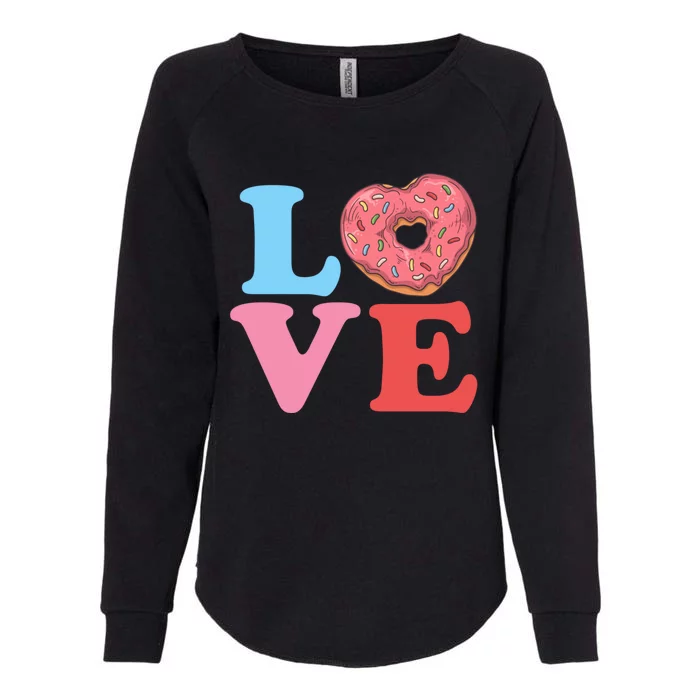 Valentines Day Gift Love Donuts Cute Heart Gift Gift Womens California Wash Sweatshirt