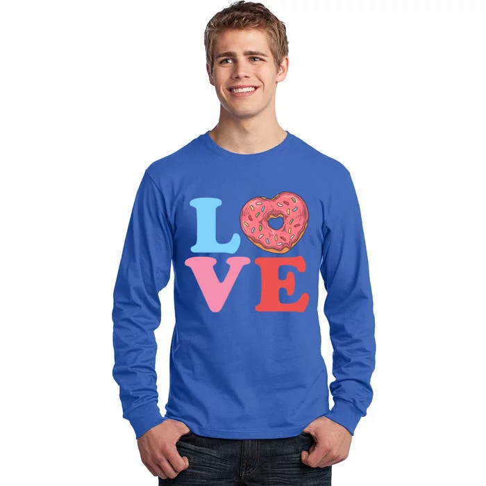 Valentines Day Gift Love Donuts Cute Heart Gift Gift Tall Long Sleeve T-Shirt