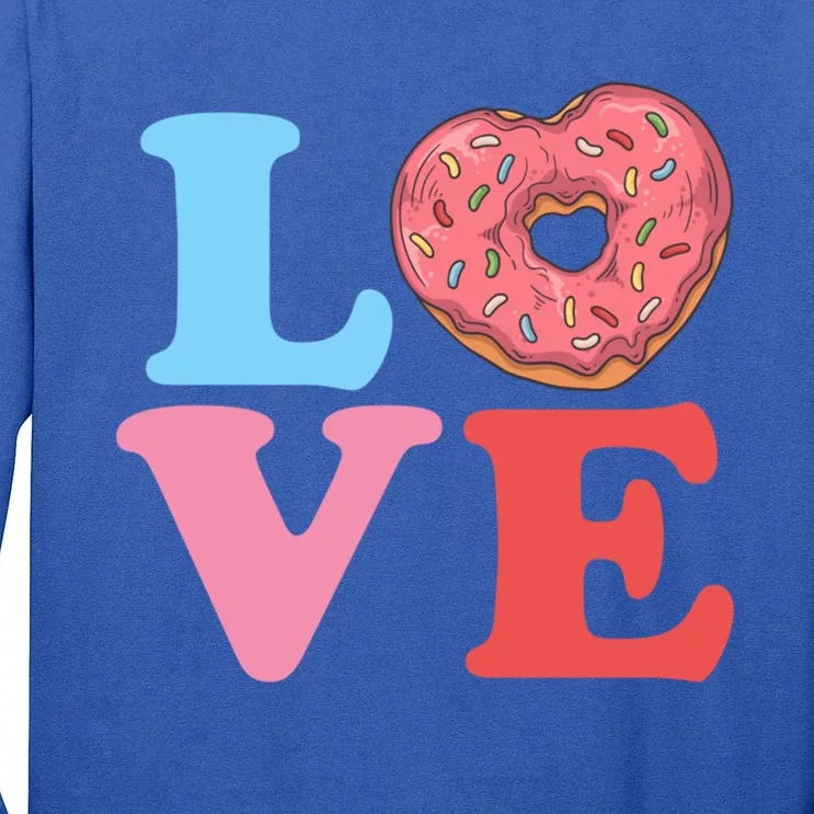 Valentines Day Gift Love Donuts Cute Heart Gift Gift Tall Long Sleeve T-Shirt