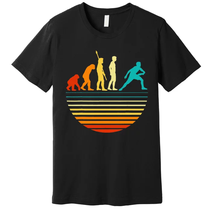 Vintage Disc Golf Player Design I Evolution Retro Premium T-Shirt