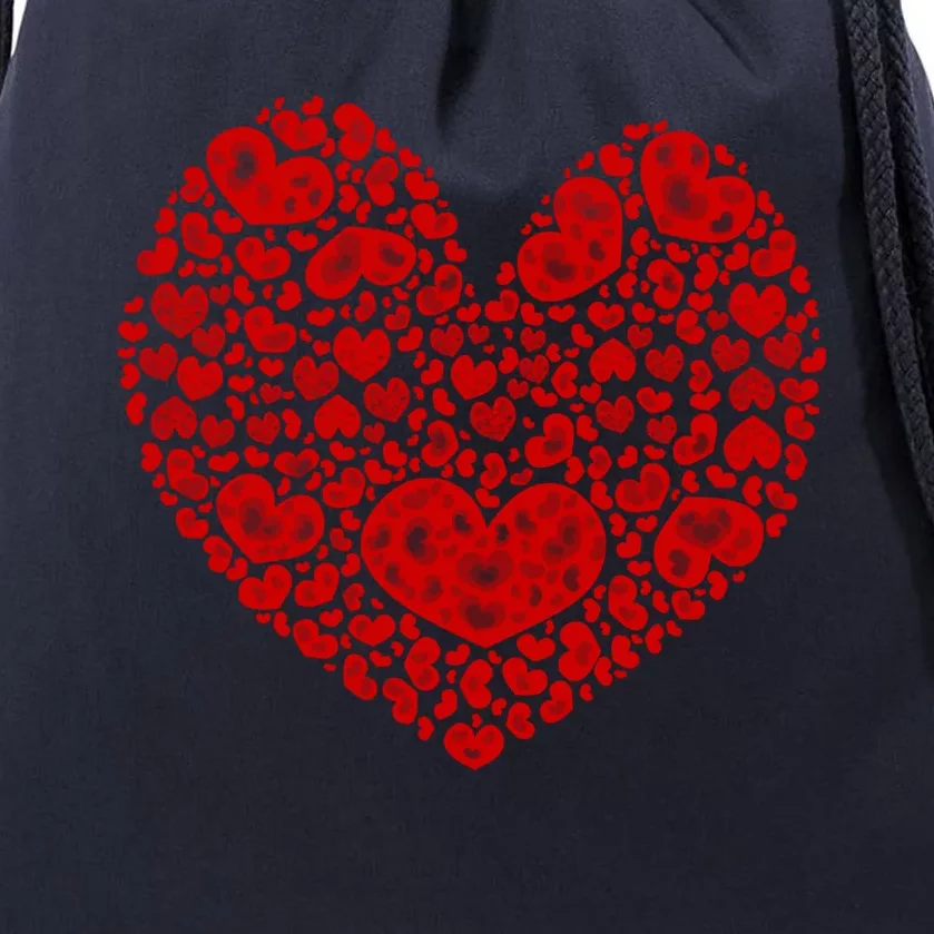 Valentines Day Gift Red Hearts Cute Vmeaningful Giftday Love Couple Gift Drawstring Bag