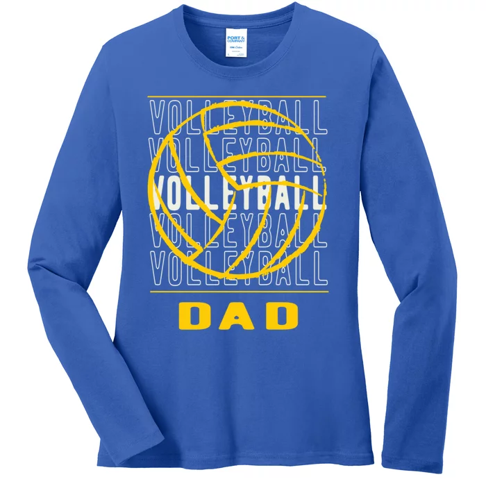 Volleyball Dad Great Gift Ladies Long Sleeve Shirt