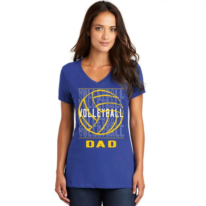 Volleyball Dad Great Gift Women's V-Neck T-Shirt