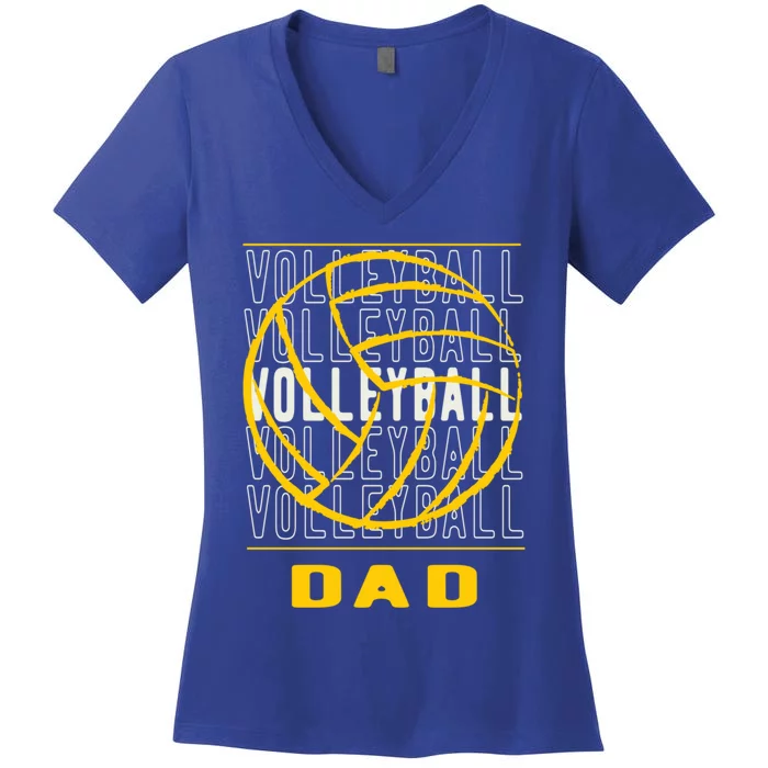 Volleyball Dad Great Gift Women's V-Neck T-Shirt