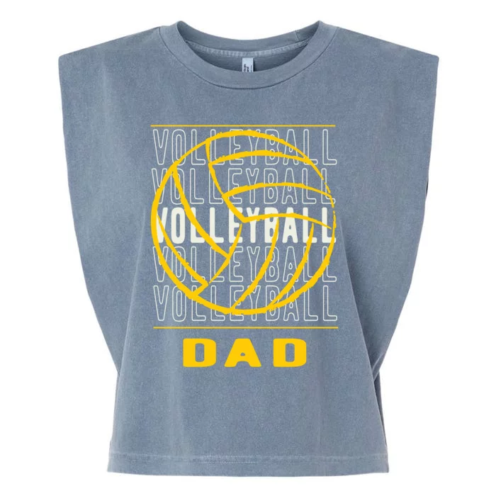 Volleyball Dad Great Gift Garment-Dyed Women's Muscle Tee