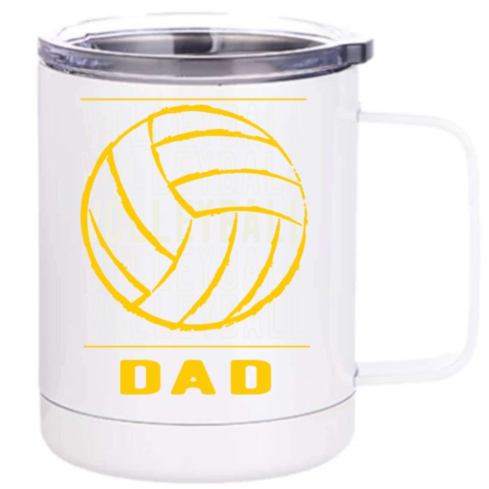 Volleyball Dad Great Gift Front & Back 12oz Stainless Steel Tumbler Cup