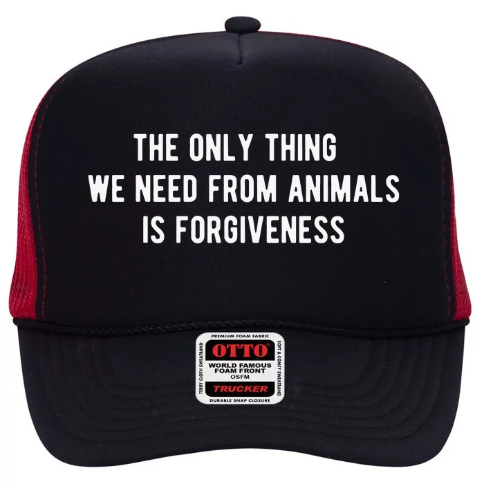 Vegan Design Gift For Animal Rights And Meatless Veganism High Crown Mesh Trucker Hat