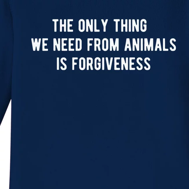 Vegan Design Gift For Animal Rights And Meatless Veganism Baby Long Sleeve Bodysuit