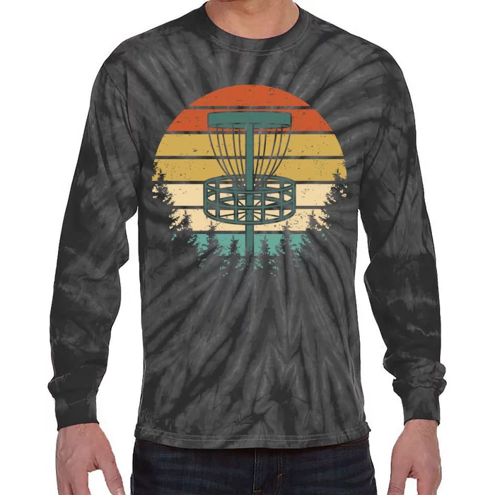 Vintage Disc Golf Retro Graphic Tie-Dye Long Sleeve Shirt