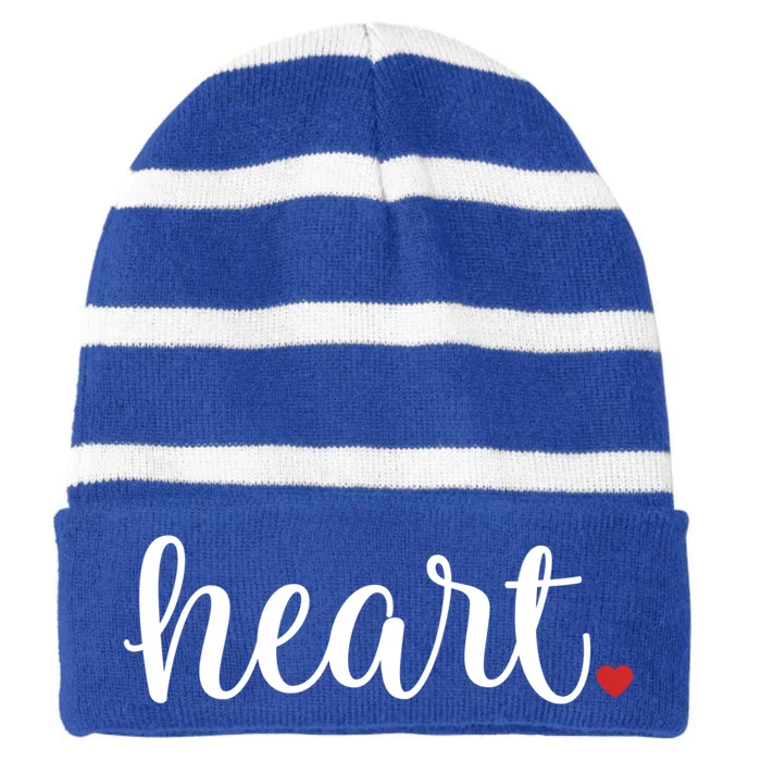 Valentines Day Gift Cute Hearts Gift Funny Gift Striped Beanie with Solid Band