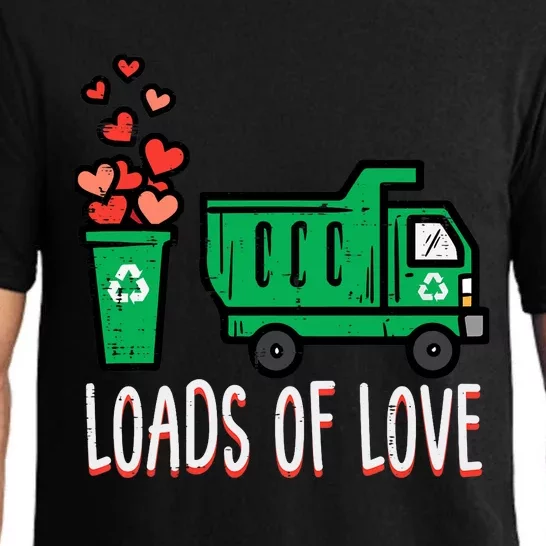 Valentines Day Garbage Truck Loads Of Love Pajama Set