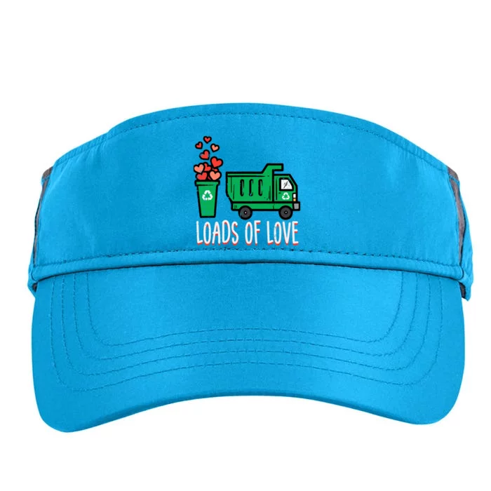 Valentines Day Garbage Truck Loads Of Love Adult Drive Performance Visor