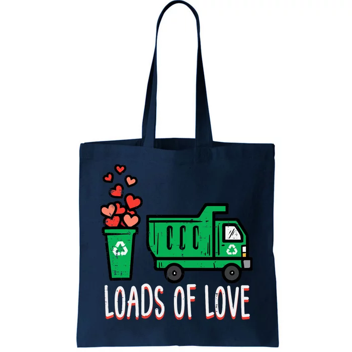 Valentines Day Garbage Truck Loads Of Love Tote Bag