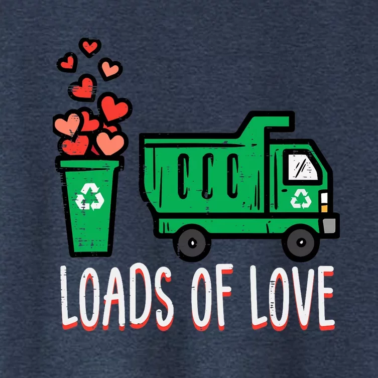 Valentines Day Garbage Truck Loads Of Love Women's Crop Top Tee