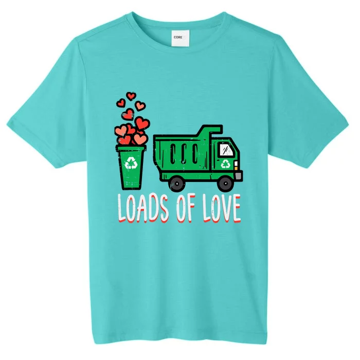 Valentines Day Garbage Truck Loads Of Love ChromaSoft Performance T-Shirt