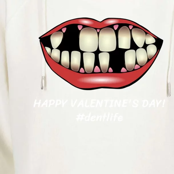 Valentine's Day Gift For Dental Life Love Teeth Dentist Cute Gift Womens Funnel Neck Pullover Hood