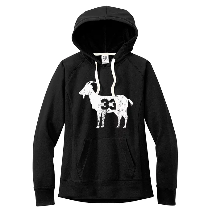 Vintage Distressed Goat 33 Women's Fleece Hoodie