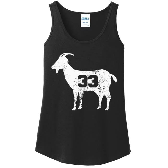 Vintage Distressed Goat 33 Ladies Essential Tank