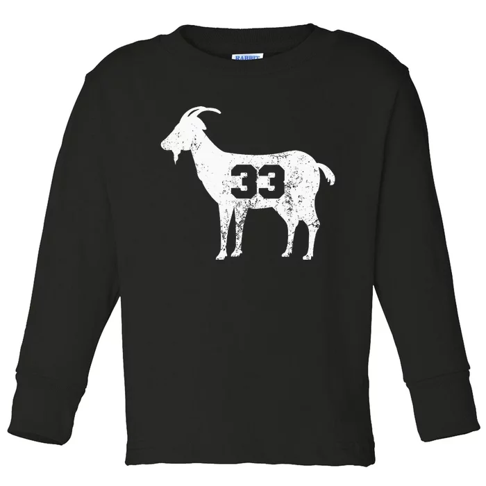 Vintage Distressed Goat 33 Toddler Long Sleeve Shirt