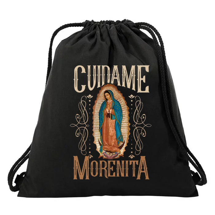 Virgen De Guadalupe. CuíDame Morenita Vintage Design Drawstring Bag