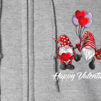 Valentine's Day Gnome Love Women Funny Valentines Full Zip Hoodie