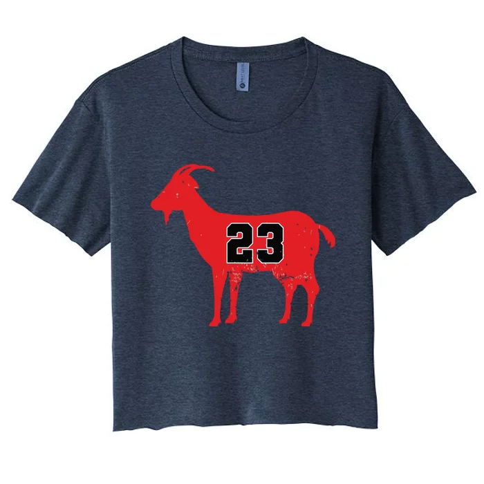 Vintage Distressed GOAT 23 Apparel Women's Crop Top Tee