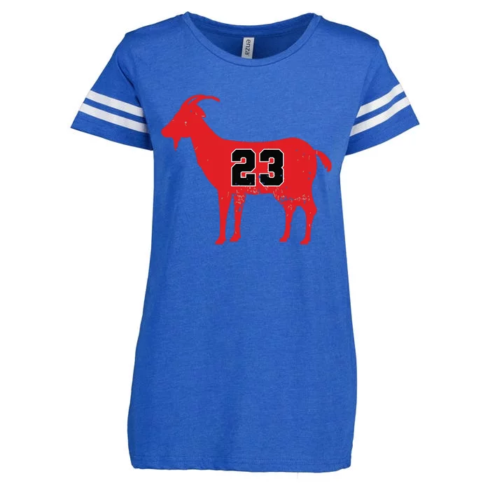 Vintage Distressed GOAT 23 Apparel Enza Ladies Jersey Football T-Shirt