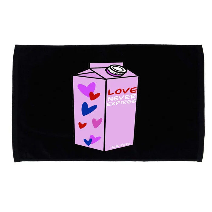 Valentine’S Day Graphic Milk Carton Of Love For Anyone Microfiber Hand Towel