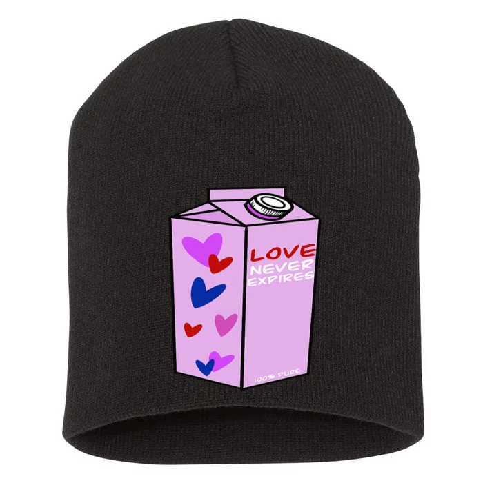 Valentine’S Day Graphic Milk Carton Of Love For Anyone Short Acrylic Beanie