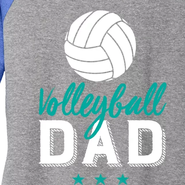 Volleyball Dad Gift Proud Father And Sports Parents Women's Tri-Blend 3/4-Sleeve Raglan Shirt