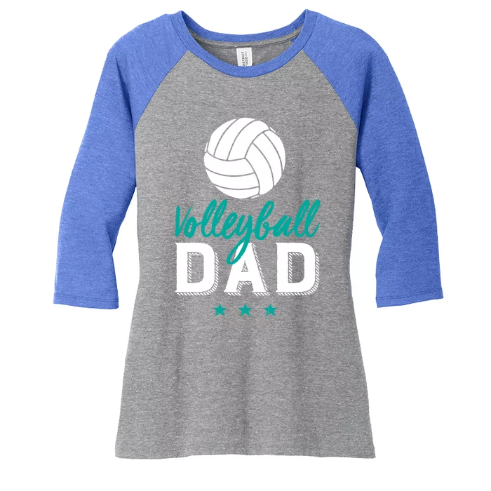 Volleyball Dad Gift Proud Father And Sports Parents Women's Tri-Blend 3/4-Sleeve Raglan Shirt