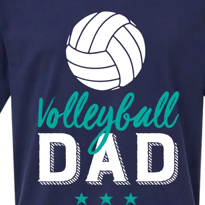 Volleyball Dad Gift Proud Father And Sports Parents Sueded Cloud Jersey T-Shirt