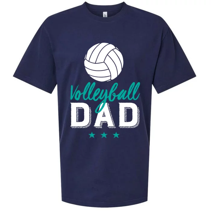 Volleyball Dad Gift Proud Father And Sports Parents Sueded Cloud Jersey T-Shirt