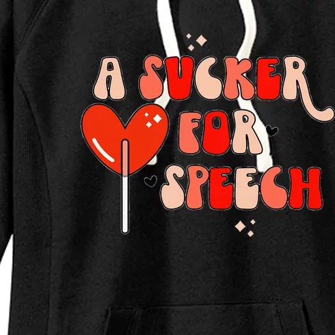 Valentine's Day Gift for Speech Therapy Pathologists Women's Fleece Hoodie