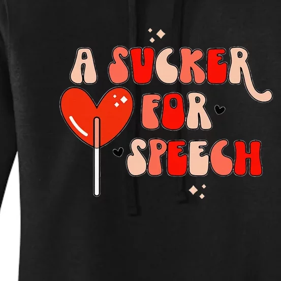 Valentine's Day Gift for Speech Therapy Pathologists Women's Pullover Hoodie