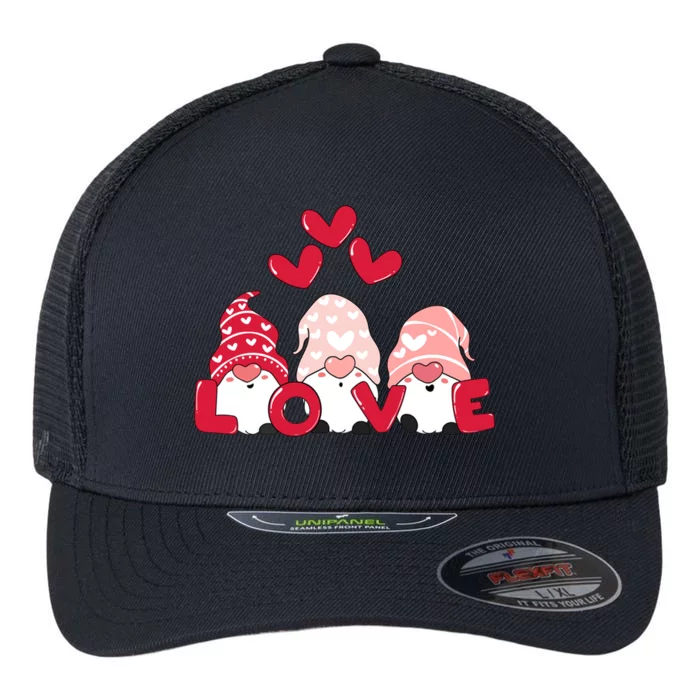 Valentines Day Gnomes Flexfit Unipanel Trucker Cap